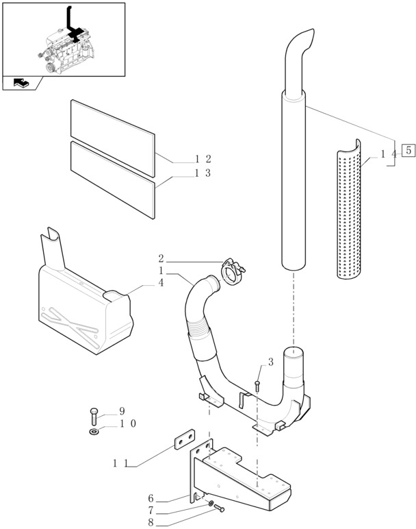 New Holland T6090 Tłumik 87533949 - Hangtompító - Traktor: 1 kép. New Holland T6090 Tłumik 87533949 - Hangtompító - Traktor: 1 kép.