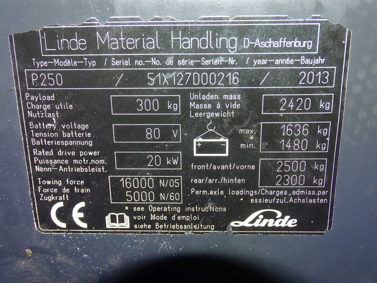 Linde P250 - Elektromos vontató: 2 kép. Linde P250 - Elektromos vontató: 2 kép.