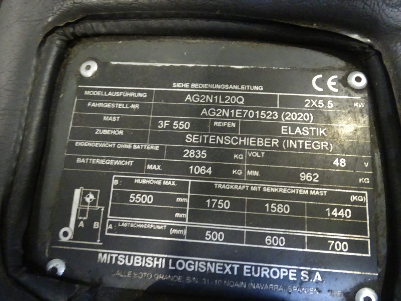 Mitsubishi AG2N1L20Q - Elektromos targonca: 2 kép. Mitsubishi AG2N1L20Q - Elektromos targonca: 2 kép.