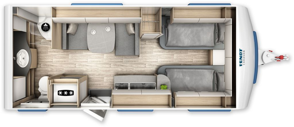 Fendt Bianco Activ 515 SGD 2026 inkl. Extras - Lakókocsi: 2 kép. Fendt Bianco Activ 515 SGD 2026 inkl. Extras - Lakókocsi: 2 kép.