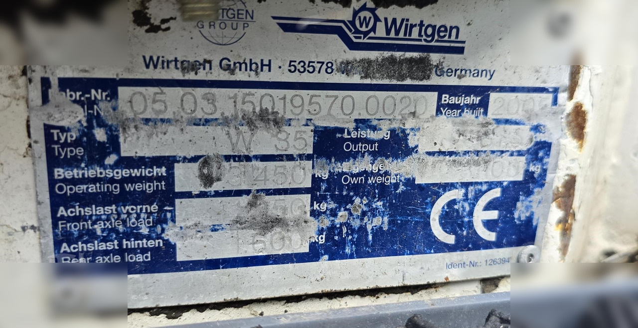 2005 WIRTGEN W35DC - Aszfaltmaró: 2 kép. 2005 WIRTGEN W35DC - Aszfaltmaró: 2 kép.