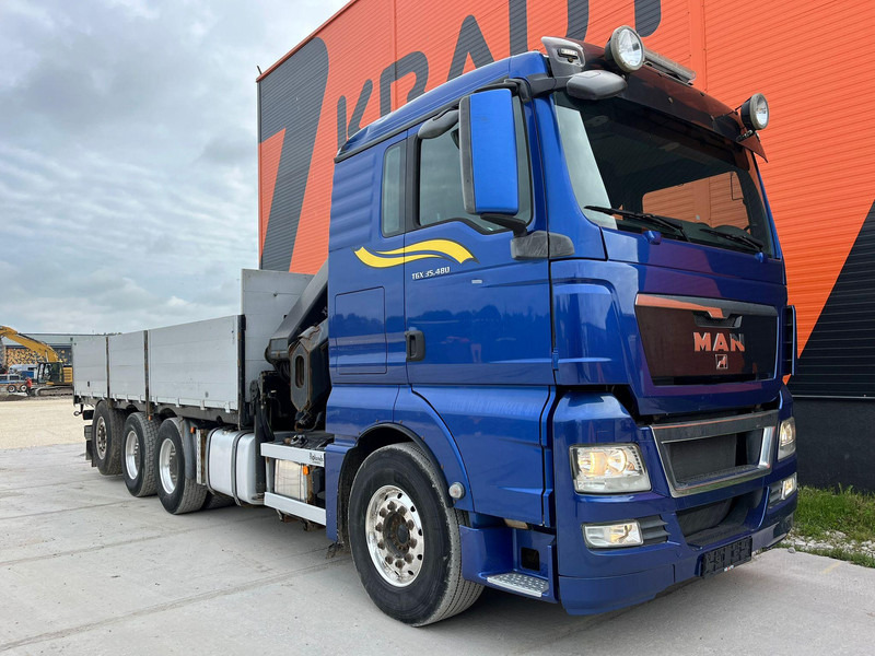 MAN TGX 35.480 8x4*4 HIAB 288E-7 / PLATFORM L=6397 mm - Platós teherautó, Darus autó: 4 kép. MAN TGX 35.480 8x4*4 HIAB 288E-7 / PLATFORM L=6397 mm - Platós teherautó, Darus autó: 4 kép.