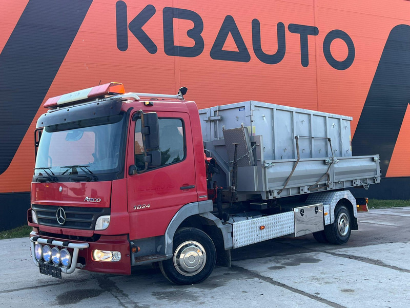 Mercedes-Benz Atego 1024 4x2 PK4100 + WINCH / HOOK LIFT L=3900 mm - Horgos rakodó teherautó, Darus autó: 2 kép. Mercedes-Benz Atego 1024 4x2 PK4100 + WINCH / HOOK LIFT L=3900 mm - Horgos rakodó teherautó, Darus autó: 2 kép.