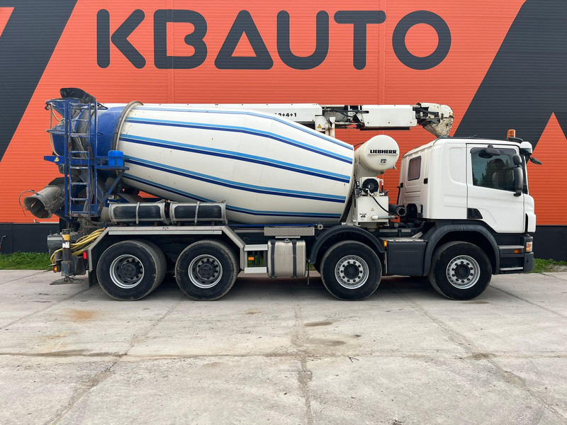 Scania P 410 8x4 LIEBHERR 9 m3 + CONVEYOR / FULL STEEL - Betonmixer: 4 kép. Scania P 410 8x4 LIEBHERR 9 m3 + CONVEYOR / FULL STEEL - Betonmixer: 4 kép.