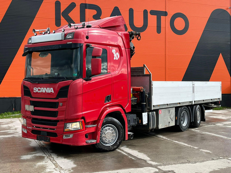 Scania R 450 6x2*4 PK 26002 / PLATFORM L=6482 mm - Platós teherautó, Darus autó: 2 kép. Scania R 450 6x2*4 PK 26002 / PLATFORM L=6482 mm - Platós teherautó, Darus autó: 2 kép.