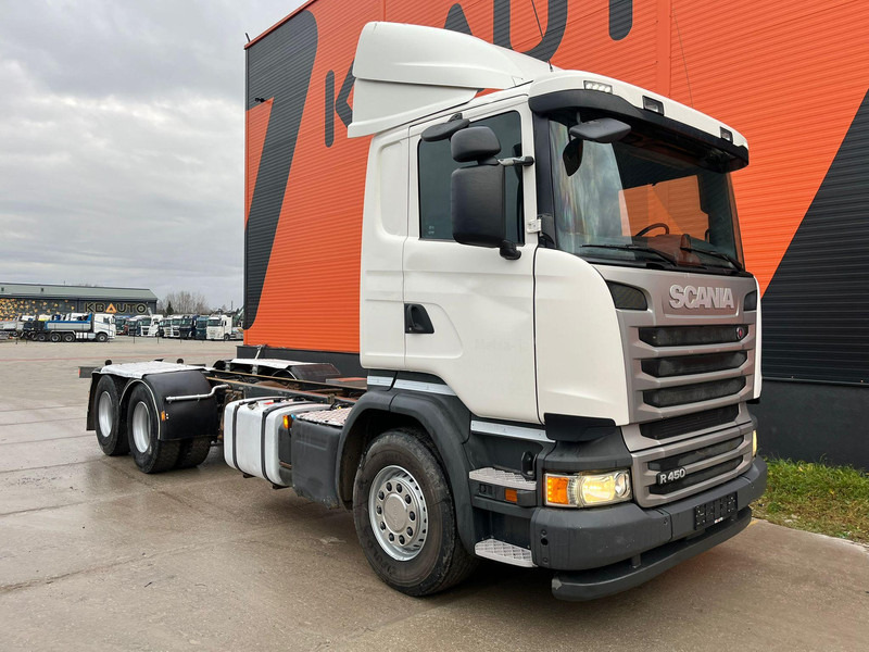 Scania R 450 6x4 CHASSIS L=8298 mm - Alvaz teherautó: 4 kép. Scania R 450 6x4 CHASSIS L=8298 mm - Alvaz teherautó: 4 kép.