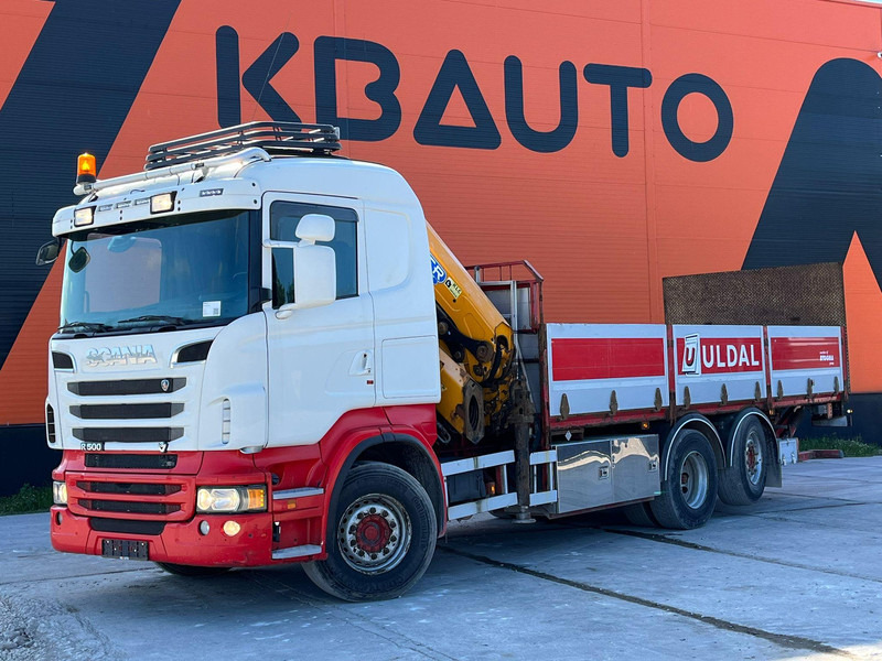 Scania R 500 6x2*4 EFFER 255/6S / PLATFORM L=6620 mm - Platós teherautó, Darus autó: 2 kép. Scania R 500 6x2*4 EFFER 255/6S / PLATFORM L=6620 mm - Platós teherautó, Darus autó: 2 kép.
