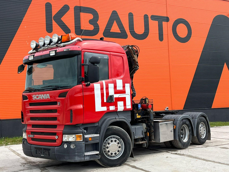 Scania R 560 6x2 HMF2220 K4 / RETARDER - Platós teherautó, Darus autó: 2 kép. Scania R 560 6x2 HMF2220 K4 / RETARDER - Platós teherautó, Darus autó: 2 kép.