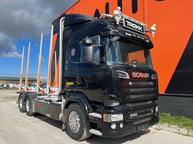 Scania R 730 6x4 RETARDER - Rönkszállító teherautó, Darus autó: 4 kép. Scania R 730 6x4 RETARDER - Rönkszállító teherautó, Darus autó: 4 kép.