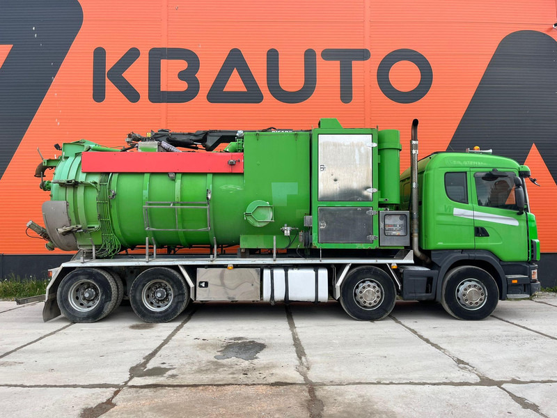 Scania R124 8x4 TANK 12000 l / VACUUM Disab P210/9 - 7800 m3/h / 1182 hours - Szippantós autó: 4 kép. Scania R124 8x4 TANK 12000 l / VACUUM Disab P210/9 - 7800 m3/h / 1182 hours - Szippantós autó: 4 kép.