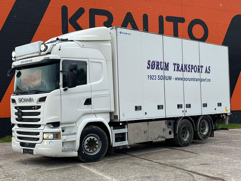 Scania R520 6x2 ADR AT / RETARDER / BOX L=6937 mm - Dobozos felépítményű teherautó: 1 kép. Scania R520 6x2 ADR AT / RETARDER / BOX L=6937 mm - Dobozos felépítményű teherautó: 1 kép.