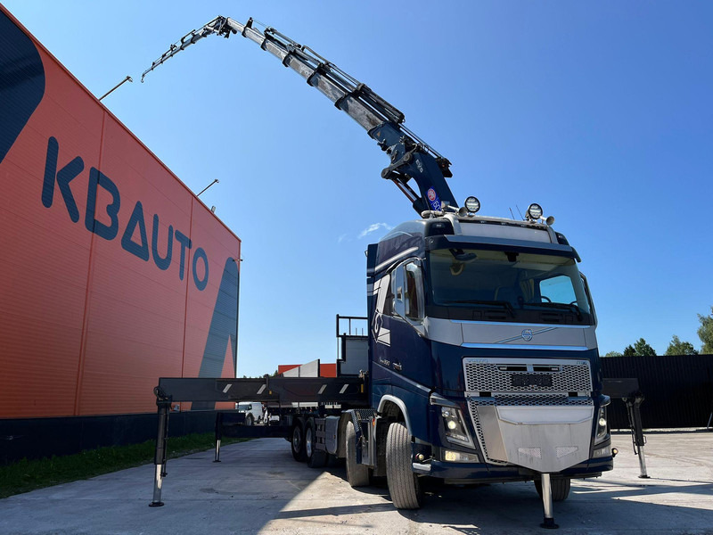 Platós teherautó, Darus autó Volvo FH 16 650 8x2*6 HMF 6020K-RC + JIB / PLATFORM L=6344 mm: 9 kép.
