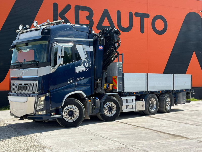 Volvo FH 16 650 8x2*6 HMF 6020K-RC + JIB / PLATFORM L=6344 mm - Platós teherautó, Darus autó: 2 kép. Volvo FH 16 650 8x2*6 HMF 6020K-RC + JIB / PLATFORM L=6344 mm - Platós teherautó, Darus autó: 2 kép.