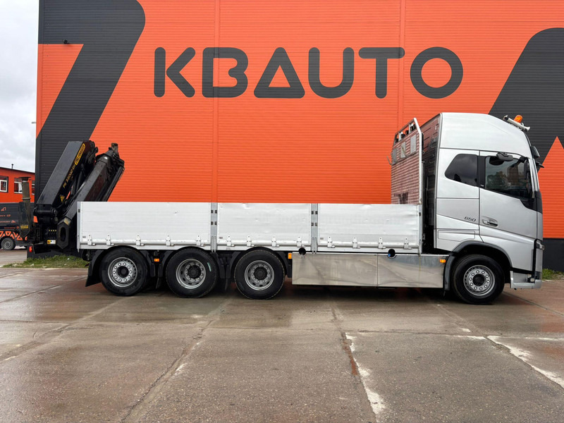 Volvo FH 16 650 8x4*4 PALFINGER PK 33002 EH / PLATFORM L=6779 mm - Platós teherautó, Darus autó: 5 kép. Volvo FH 16 650 8x4*4 PALFINGER PK 33002 EH / PLATFORM L=6779 mm - Platós teherautó, Darus autó: 5 kép.