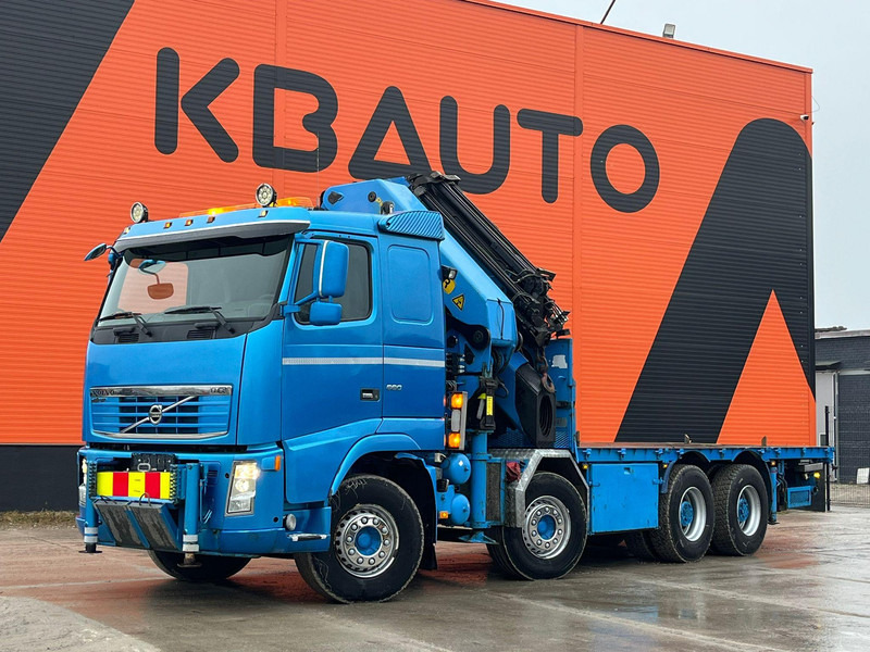 Volvo FH 16 660 8x4 PK60002 + JIB / PLATFORM L=6232 mm - Platós teherautó, Darus autó: 2 kép. Volvo FH 16 660 8x4 PK60002 + JIB / PLATFORM L=6232 mm - Platós teherautó, Darus autó: 2 kép.