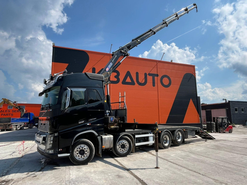 Volvo FH 16 750 8x4 HMF2620K-5 / WINCH / PLATFORM L=7100 mm - Platós teherautó, Darus autó: 1 kép. Volvo FH 16 750 8x4 HMF2620K-5 / WINCH / PLATFORM L=7100 mm - Platós teherautó, Darus autó: 1 kép.