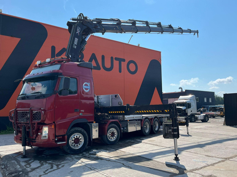 Volvo FH 480 8x4 HIAB 1055E-8 / WINCH / PLATFORM L=6928 mm - Platós teherautó, Darus autó: 1 kép. Volvo FH 480 8x4 HIAB 1055E-8 / WINCH / PLATFORM L=6928 mm - Platós teherautó, Darus autó: 1 kép.