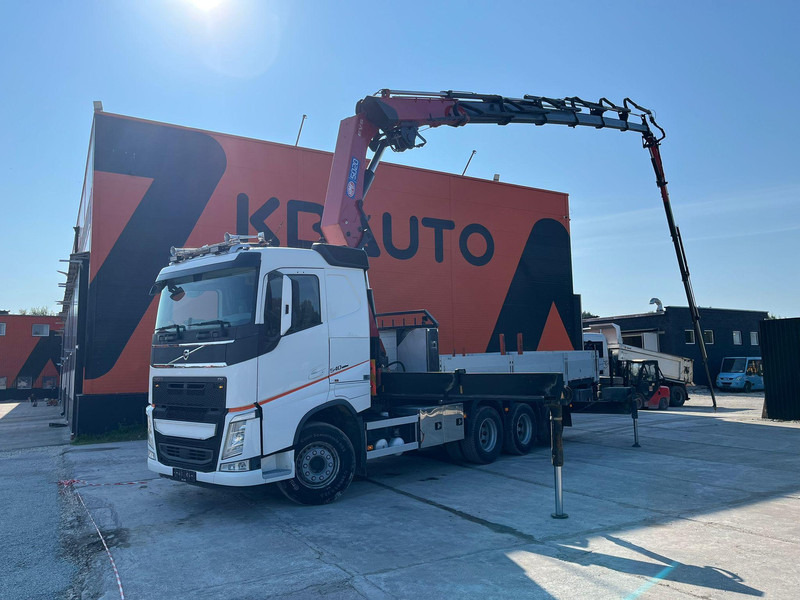Volvo FH 540 8x4*4 HMF5020K-6 + JIB + WINCH / PLATFORM L=6508 mm - Platós teherautó, Darus autó: 1 kép. Volvo FH 540 8x4*4 HMF5020K-6 + JIB + WINCH / PLATFORM L=6508 mm - Platós teherautó, Darus autó: 1 kép.