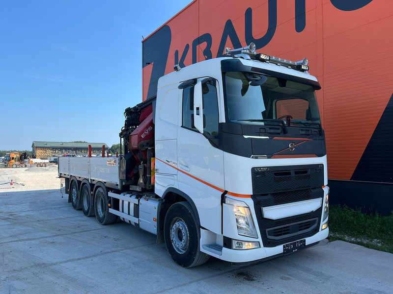 Volvo FH 540 8x4*4 HMF5020K-6 + JIB + WINCH / PLATFORM L=6508 mm - Platós teherautó, Darus autó: 4 kép. Volvo FH 540 8x4*4 HMF5020K-6 + JIB + WINCH / PLATFORM L=6508 mm - Platós teherautó, Darus autó: 4 kép.