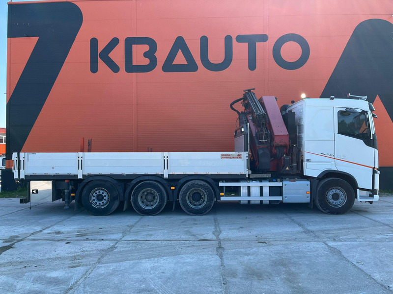 Volvo FH 540 8x4*4 HMF5020K-6 + JIB + WINCH / PLATFORM L=6508 mm - Platós teherautó, Darus autó: 5 kép. Volvo FH 540 8x4*4 HMF5020K-6 + JIB + WINCH / PLATFORM L=6508 mm - Platós teherautó, Darus autó: 5 kép.