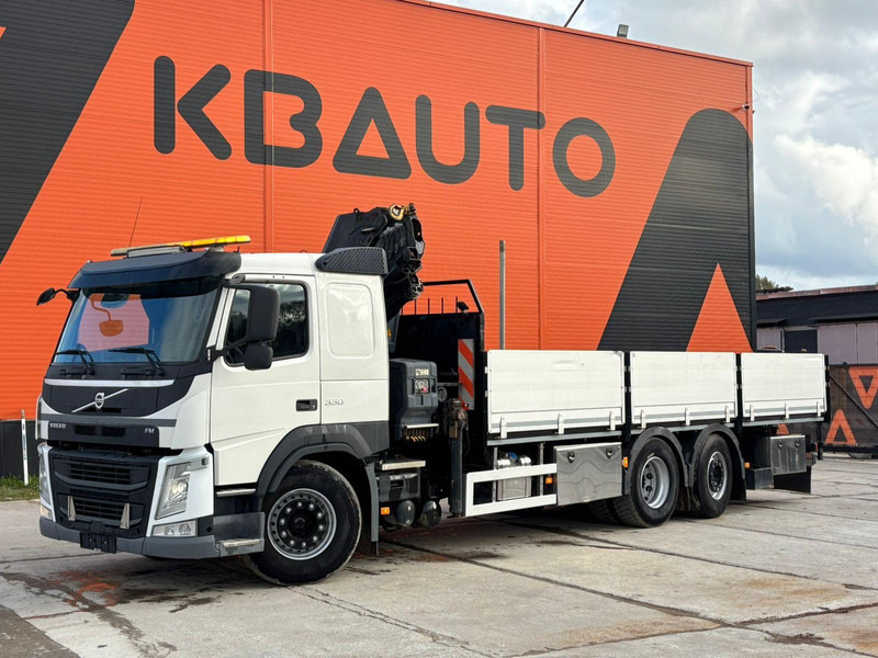 Volvo FM 330 6x2*4 HIAB X-HIPRO 192 E-5 / boom 15 m / 880 kg / PLATFORM L=7525 mm - Platós teherautó, Darus autó: 2 kép. Volvo FM 330 6x2*4 HIAB X-HIPRO 192 E-5 / boom 15 m / 880 kg / PLATFORM L=7525 mm - Platós teherautó, Darus autó: 2 kép.