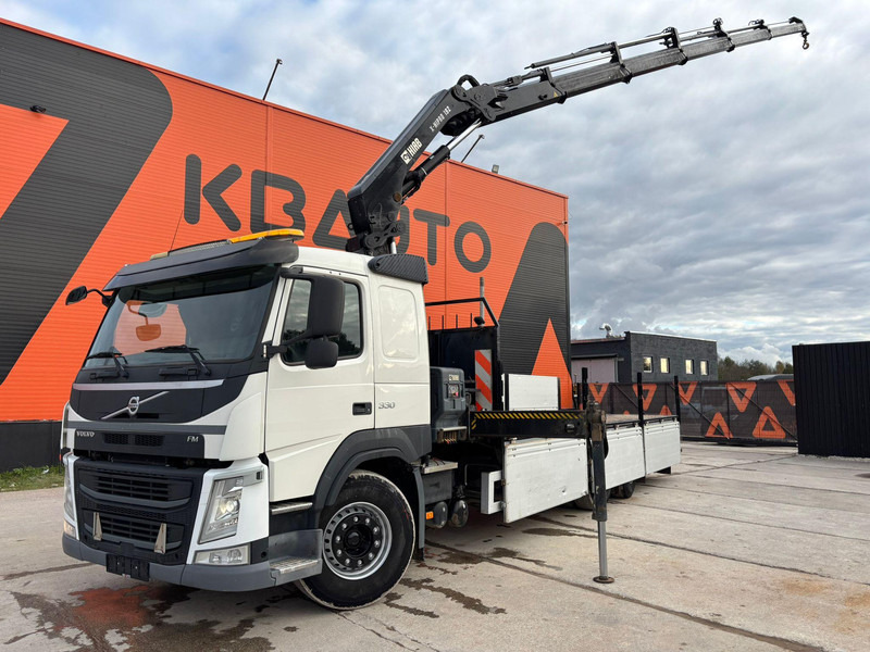 Volvo FM 330 6x2*4 HIAB X-HIPRO 192 E-5 / boom 15 m / 880 kg / PLATFORM L=7525 mm - Platós teherautó, Darus autó: 1 kép. Volvo FM 330 6x2*4 HIAB X-HIPRO 192 E-5 / boom 15 m / 880 kg / PLATFORM L=7525 mm - Platós teherautó, Darus autó: 1 kép.