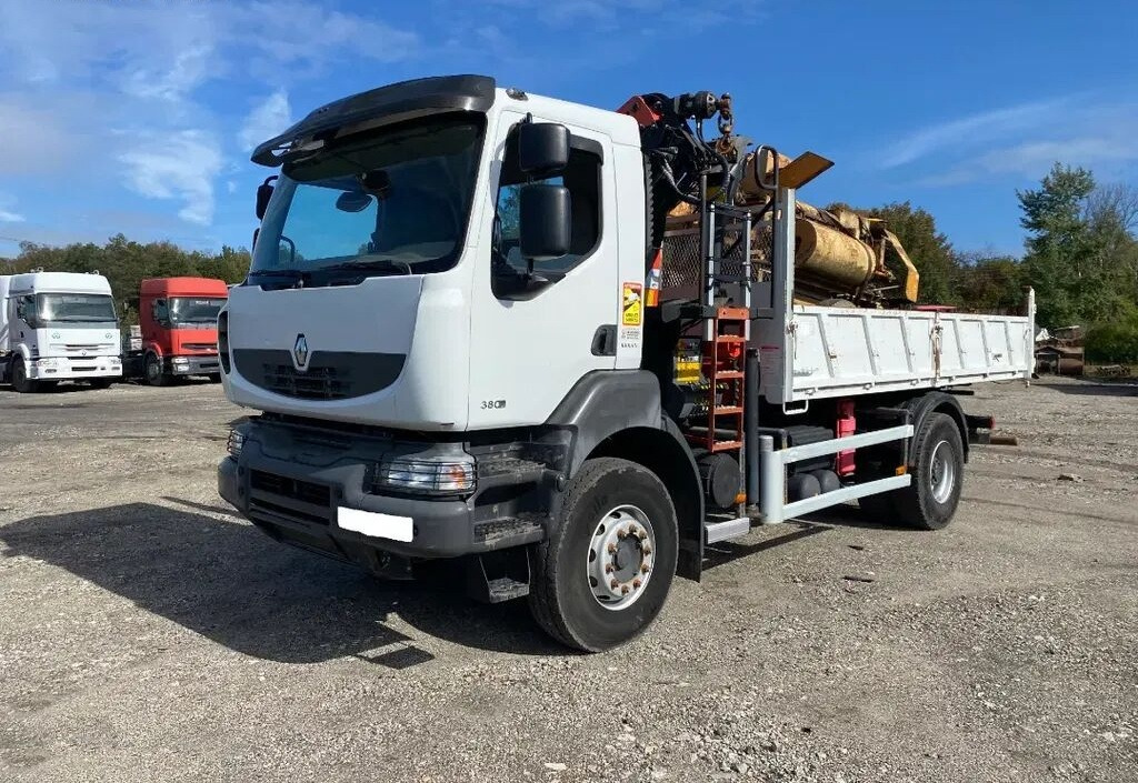 Renault KERAX 380 /Dźwig HDS Palfinger PK13001-K / / Retarder / Manual - Billenőplatós teherautó: 1 kép. Renault KERAX 380 /Dźwig HDS Palfinger PK13001-K / / Retarder / Manual - Billenőplatós teherautó: 1 kép.