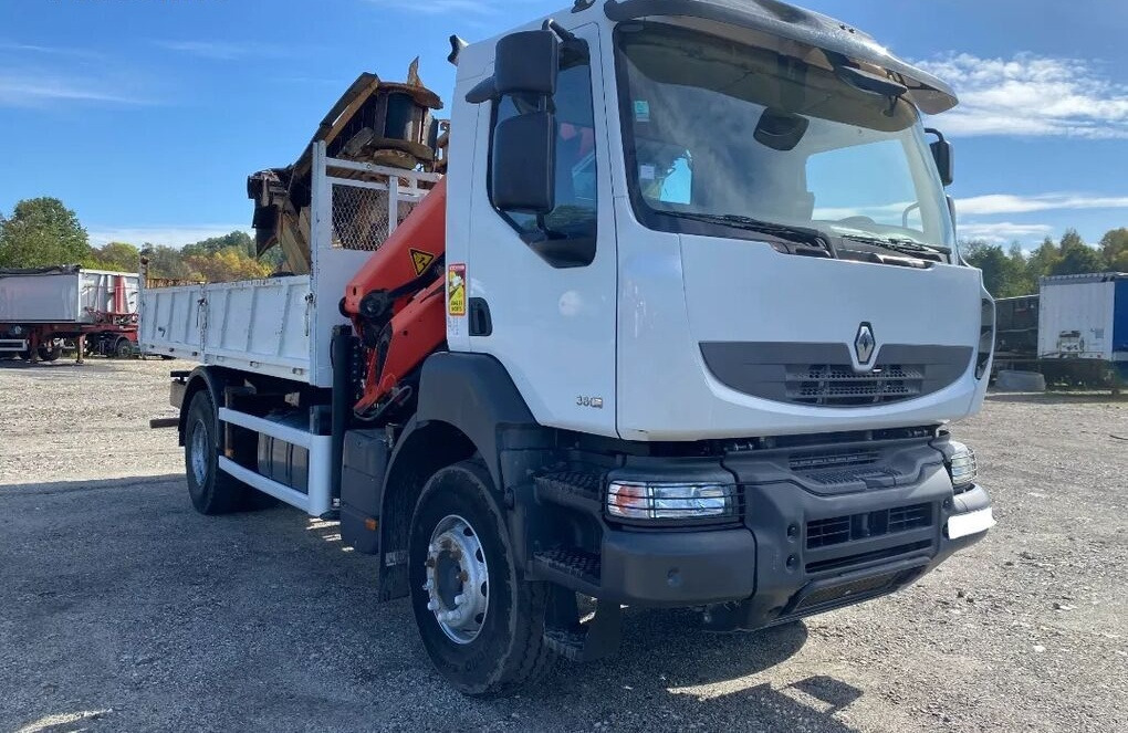 Renault KERAX 380 /Dźwig HDS Palfinger PK13001-K / / Retarder / Manual - Billenőplatós teherautó: 3 kép. Renault KERAX 380 /Dźwig HDS Palfinger PK13001-K / / Retarder / Manual - Billenőplatós teherautó: 3 kép.