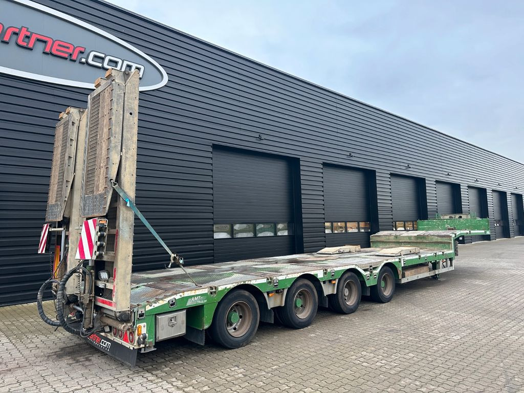 HRD AMT 4 achs tieflader / ausziehbar / Radmulde - Félpótkocsi mélybölcsős: 2 kép. HRD AMT 4 achs tieflader / ausziehbar / Radmulde - Félpótkocsi mélybölcsős: 2 kép.