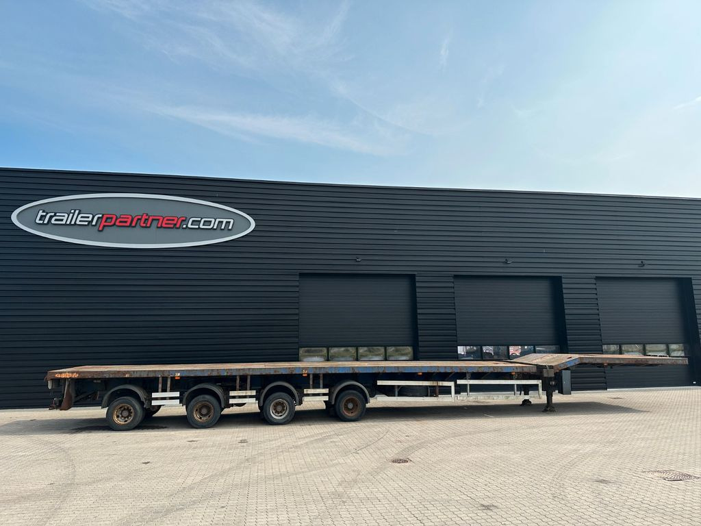 Nooteboom 4 achs tele / 3 x ausziehbar / 48.000 mm - Platós félpótkocsi: 3 kép. Nooteboom 4 achs tele / 3 x ausziehbar / 48.000 mm - Platós félpótkocsi: 3 kép.