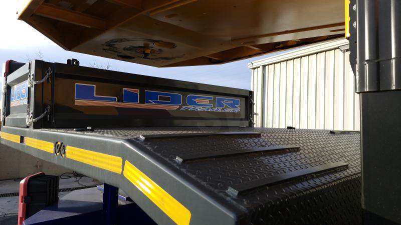 Új Félpótkocsi mélybölcsős Lider trailer (Export Afrique) Porte-Char lames 4 essieux: 11 kép.