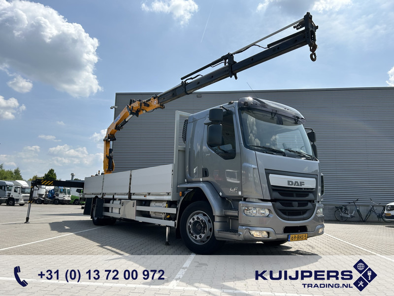 DAF LF 310 FA / Effer 175.2/3s Crane / 728 dkm / Flat Bed / APK TUV 10-25 - Darus autó: 1 kép. DAF LF 310 FA / Effer 175.2/3s Crane / 728 dkm / Flat Bed / APK TUV 10-25 - Darus autó: 1 kép.