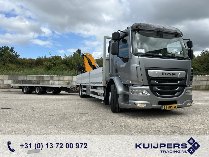 DAF LF 320 FA 19T + Burg BPM 0018 Trailer / Effer 175.2/c3s Crane / NL Combi - Platós teherautó, Darus autó: 1 kép. DAF LF 320 FA 19T + Burg BPM 0018 Trailer / Effer 175.2/c3s Crane / NL Combi - Platós teherautó, Darus autó: 1 kép.