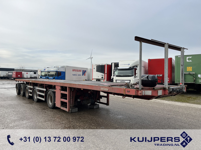 Nooteboom OVB-90-05 / 5 axle 12 Ton Hydraulic / BPW Drum / Ballast Trailer - Platós félpótkocsi: 1 kép. Nooteboom OVB-90-05 / 5 axle 12 Ton Hydraulic / BPW Drum / Ballast Trailer - Platós félpótkocsi: 1 kép.