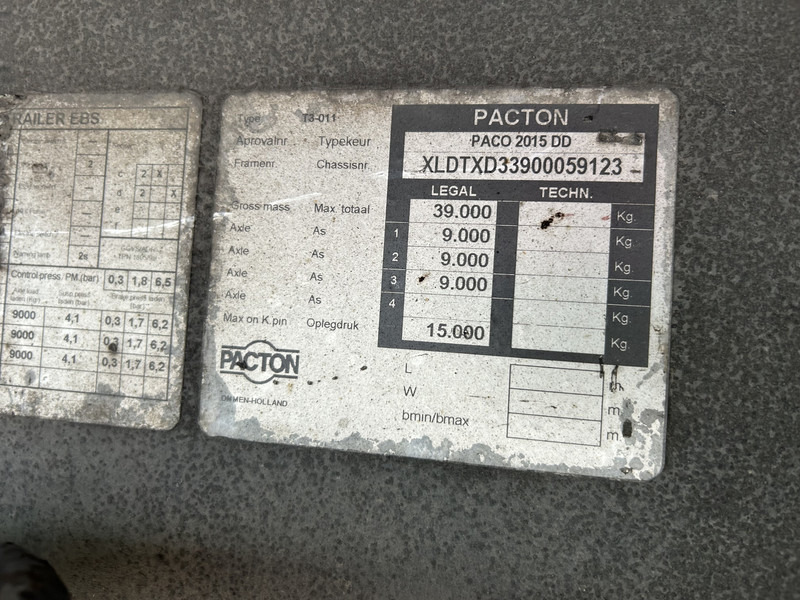 Ponyvás félpótkocsi Pacton T3-011 / Curtainside Trailer / SAF Drum / APK TUV 03-26: 16 kép. Ponyvás félpótkocsi Pacton T3-011 / Curtainside Trailer / SAF Drum / APK TUV 03-26: 16 kép.