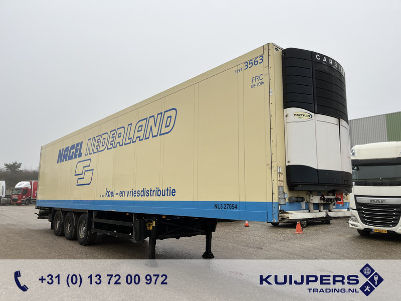 Schmitz Cargobull SKO 24L COOL / Carrier Vector 1850 / BPW Drum / Liftas / Frigo Box / NL Trailer - Félpótkocsi hűtős: 1 kép. Schmitz Cargobull SKO 24L COOL / Carrier Vector 1850 / BPW Drum / Liftas / Frigo Box / NL Trailer - Félpótkocsi hűtős: 1 kép.