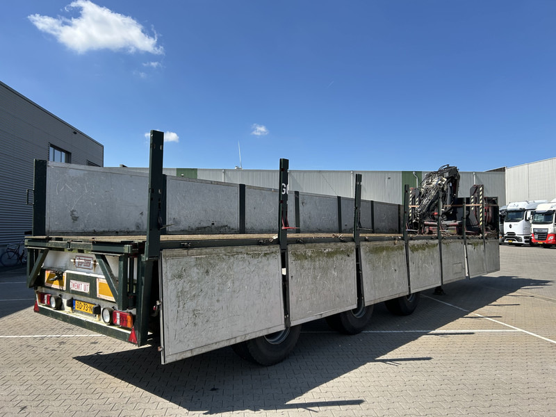 Vogelzang V02 17 30 / Heavy Duty Chassis / 3 axle 10 Ton / Hiab Crane Defect - Platós félpótkocsi: 2 kép. Vogelzang V02 17 30 / Heavy Duty Chassis / 3 axle 10 Ton / Hiab Crane Defect - Platós félpótkocsi: 2 kép.