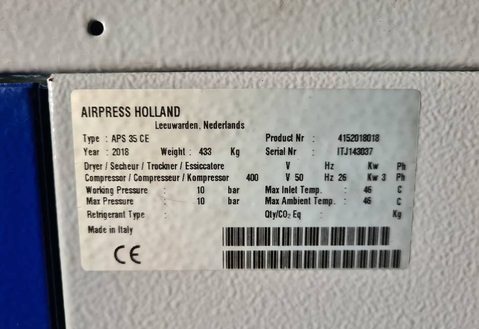 Kompresor śrubowy AIRPRESS APS 35, 26 kw - Légkompresszor: 5 kép. Kompresor śrubowy AIRPRESS APS 35, 26 kw - Légkompresszor: 5 kép.