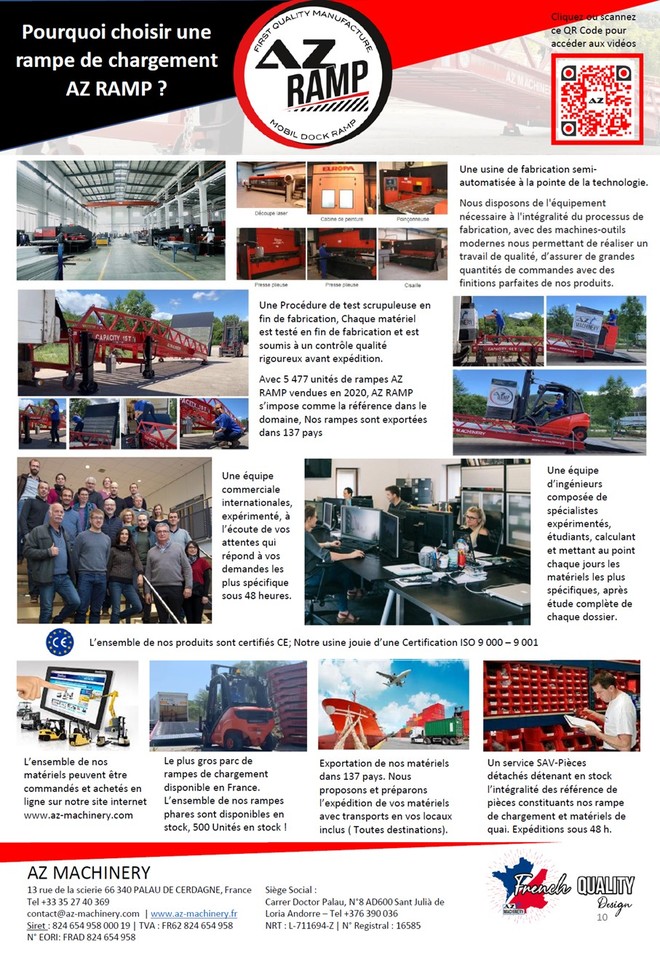 AZ RAMP EASY-XL 8 mobile loading ramp - Rakodó rámpa: 5 kép. AZ RAMP EASY-XL 8 mobile loading ramp - Rakodó rámpa: 5 kép.