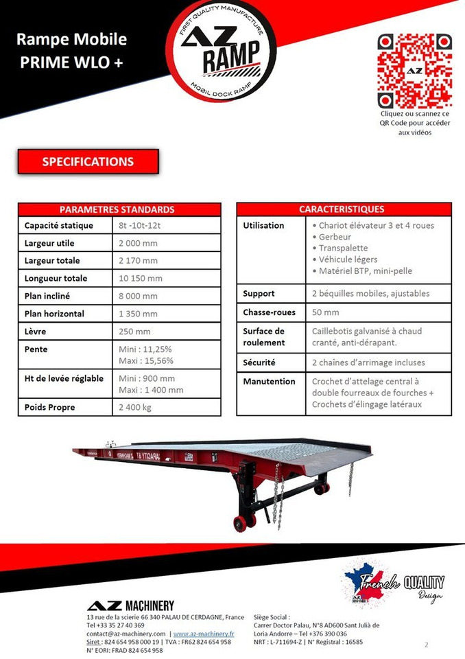 AZ RAMP-PRIME PRIME WLO + 8 . Industrial Mobil Loading Ramp - Rakodó rámpa: 4 kép. AZ RAMP-PRIME PRIME WLO + 8 . Industrial Mobil Loading Ramp - Rakodó rámpa: 4 kép.