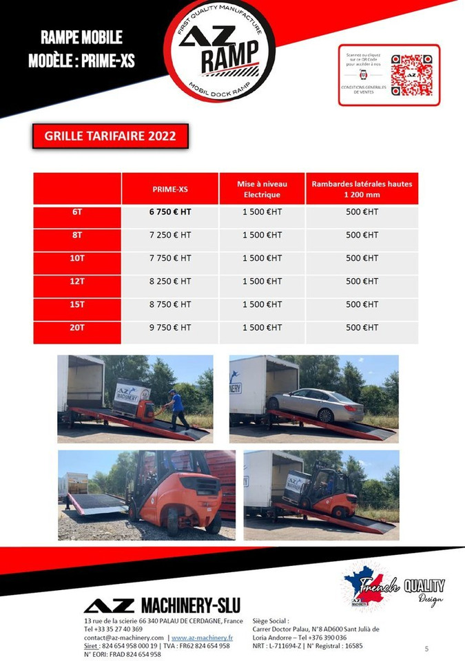 AZ RAMP-PRIME XS-10 . Industrial Mobil Loading Ramp - Rakodó rámpa: 3 kép. AZ RAMP-PRIME XS-10 . Industrial Mobil Loading Ramp - Rakodó rámpa: 3 kép.
