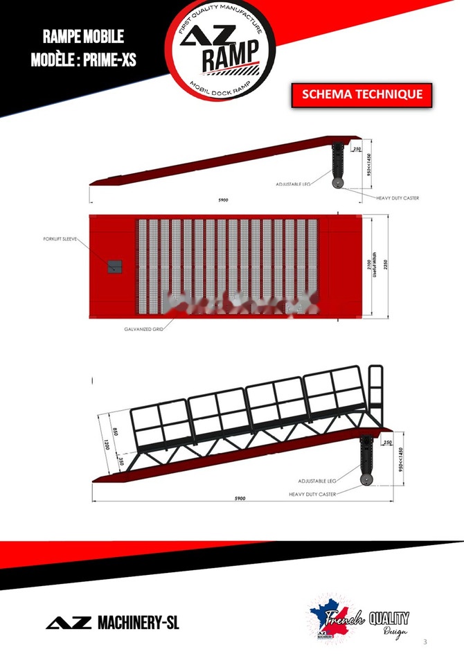 AZ RAMP PRIME XS-6 mobile loading ramp - Rakodó rámpa: 3 kép. AZ RAMP PRIME XS-6 mobile loading ramp - Rakodó rámpa: 3 kép.