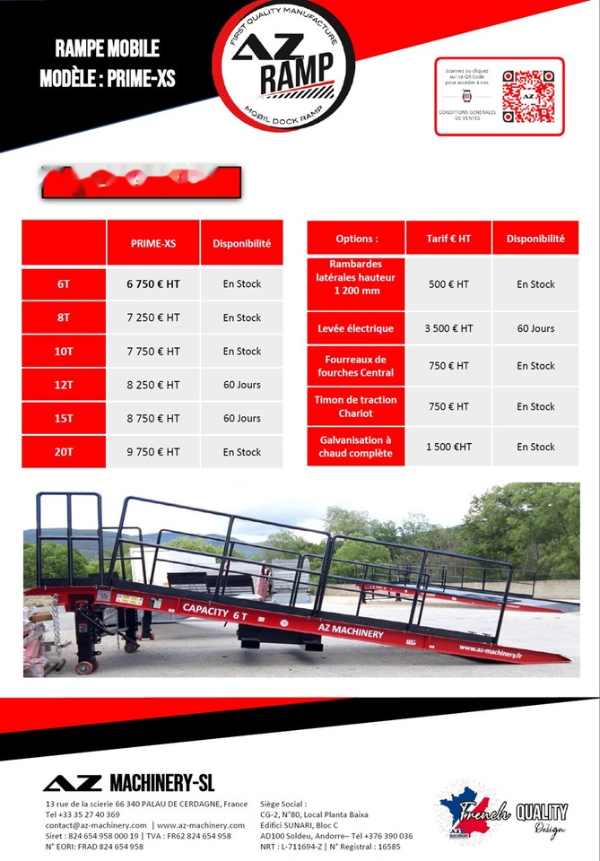 AZ RAMP PRIME XS-6 mobile loading ramp - Rakodó rámpa: 4 kép. AZ RAMP PRIME XS-6 mobile loading ramp - Rakodó rámpa: 4 kép.