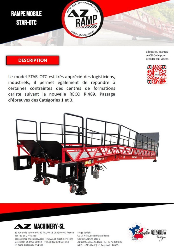 Loading Ramp with with hydraulic folding bridge - AZ RAMP - STAR-OTC- 8T. 8 ton capacity - Rakodó rámpa: 2 kép. Loading Ramp with with hydraulic folding bridge - AZ RAMP - STAR-OTC- 8T. 8 ton capacity - Rakodó rámpa: 2 kép.