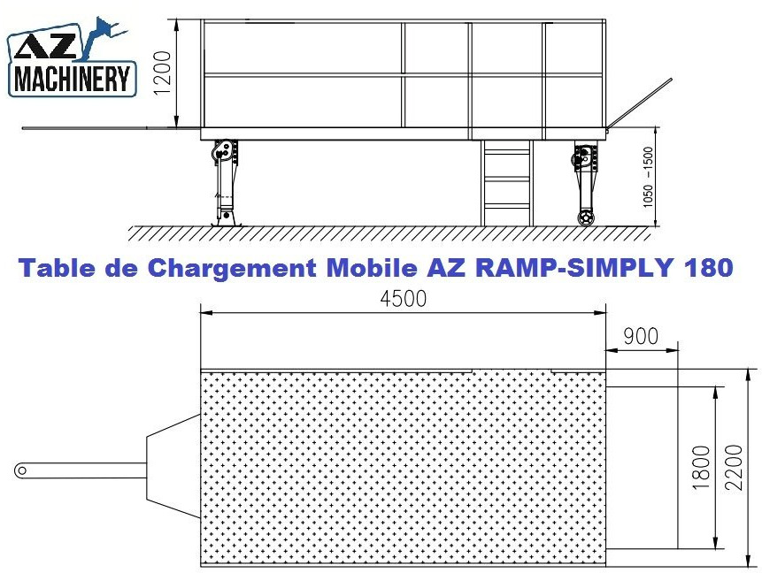 Mobil Loading Table AZ RAMP-SIMPLY 180 -10 T Capacity - Rakodó rámpa: 5 kép. Mobil Loading Table AZ RAMP-SIMPLY 180 -10 T Capacity - Rakodó rámpa: 5 kép.