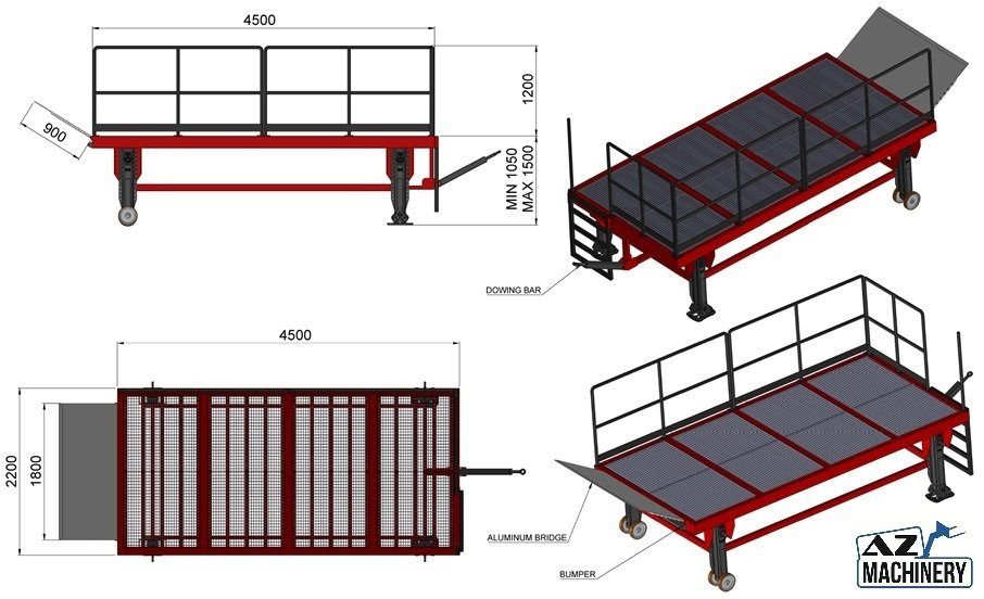 Mobil Loading Table AZ RAMP-SIMPLY 90 -6 T Capacity - Rakodó rámpa: 4 kép. Mobil Loading Table AZ RAMP-SIMPLY 90 -6 T Capacity - Rakodó rámpa: 4 kép.