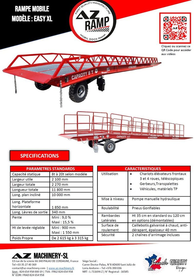 **RENTAL 12-24-36 Month** AZ RAMP-EASY XL-8 . Mobil Loading Ramp - Rakodó rámpa: 4 kép. **RENTAL 12-24-36 Month** AZ RAMP-EASY XL-8 . Mobil Loading Ramp - Rakodó rámpa: 4 kép.