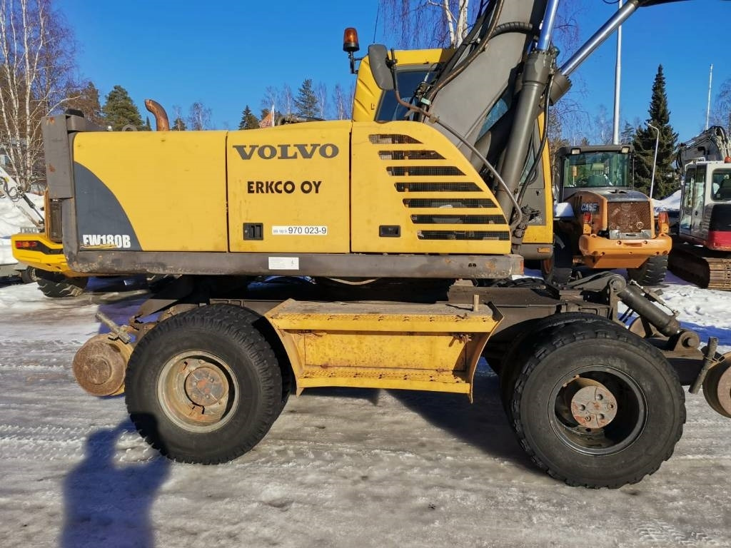 Volvo EW 180 B - Gumikerekes kotró: 3 kép. Volvo EW 180 B - Gumikerekes kotró: 3 kép.