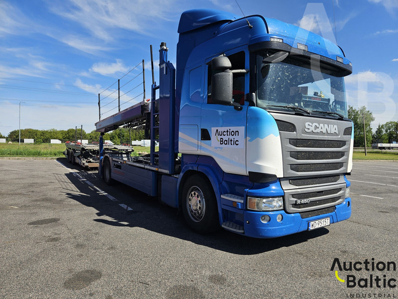 Scania R 450 - Autószállító teherautó: 2 kép. Scania R 450 - Autószállító teherautó: 2 kép.