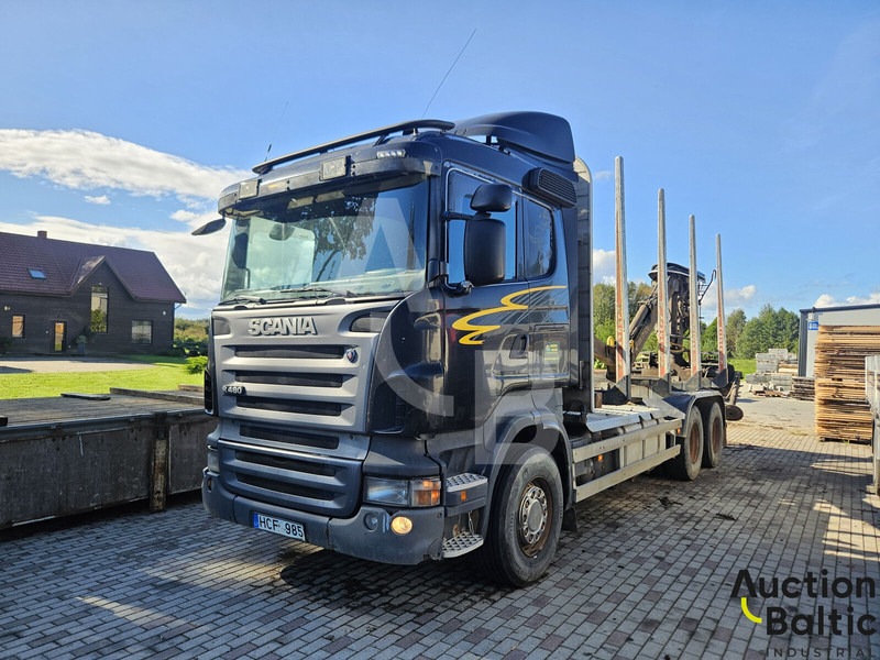Scania R 480 LA - Erdészeti pótkocsi: 1 kép. Scania R 480 LA - Erdészeti pótkocsi: 1 kép.